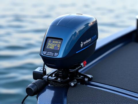 Integrated trolling motor with an electronic control panel